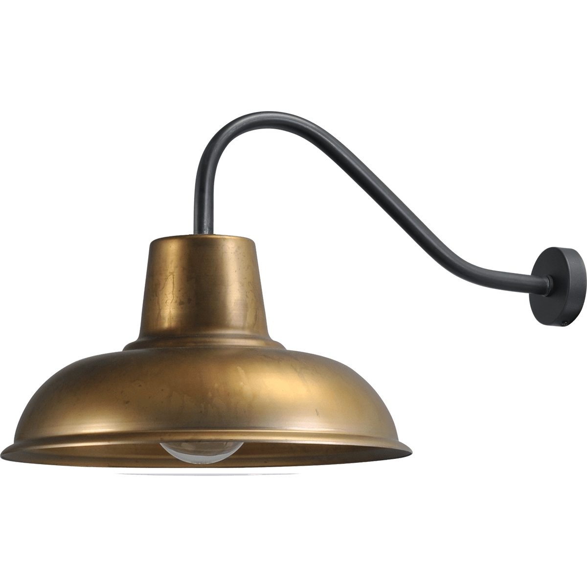 Industriële wandlamp di Panna zwart diepte 73cm hoogte 45cm