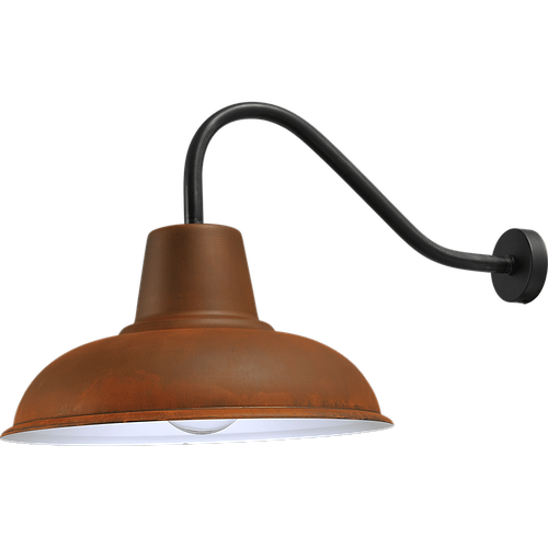 Industriële wandlamp di Panna zwart diepte 73cm hoogte 45cm