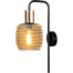 Wandlamp Bounty mat zwart/mat goud lengte  50 -6cm - depth 17 -8cm - glas smoke 62260-05-1 - MASTERLIGHT