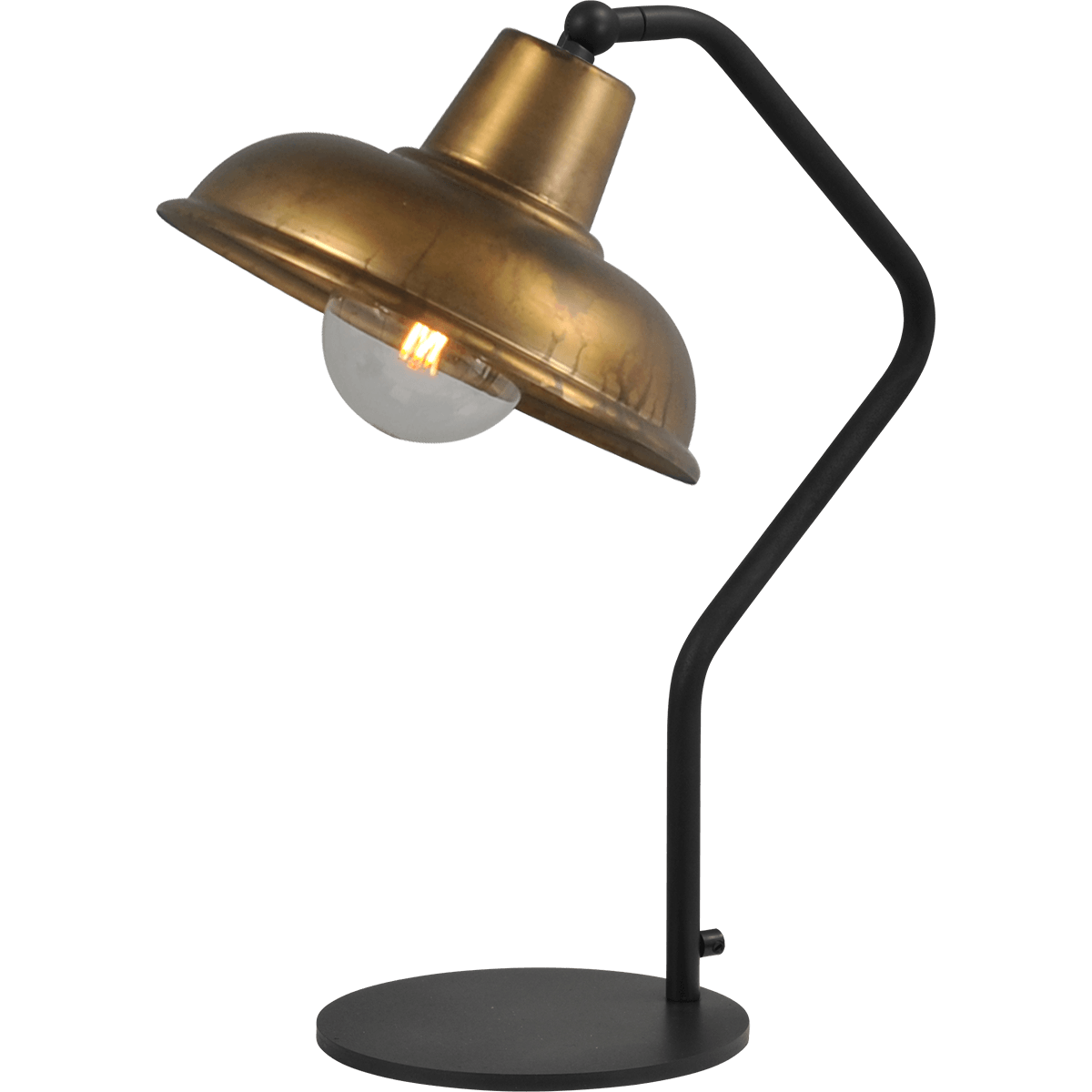 Industriële tafellamp di Panna zwart 1-lichts hoogte 53cm