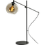 Tafellamp Bella - 1-lichts zwart - hoogte:71cm glas smoke Ø20cm - MASTERLIGHT