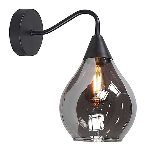 Wandlamp Cambio E14 Zwart + glas Smoke