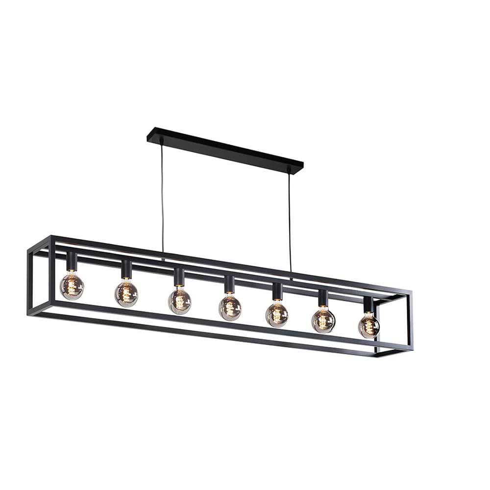 Hanglamp Fragola 7 X E27  168cm. Zwart