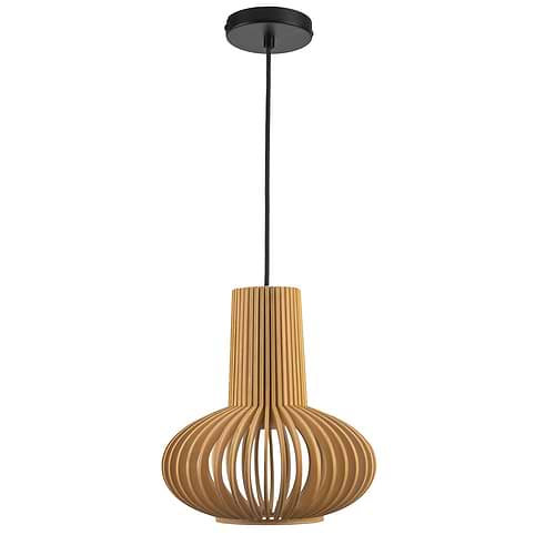 05-HL4541-70. Naturel houten hanglamp