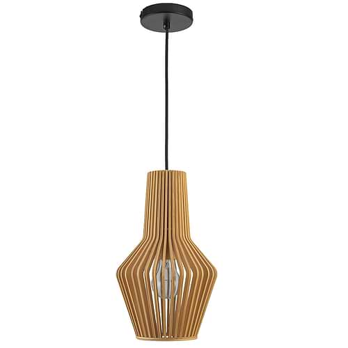 05-HL4542-70. Naturel houten hanglamp