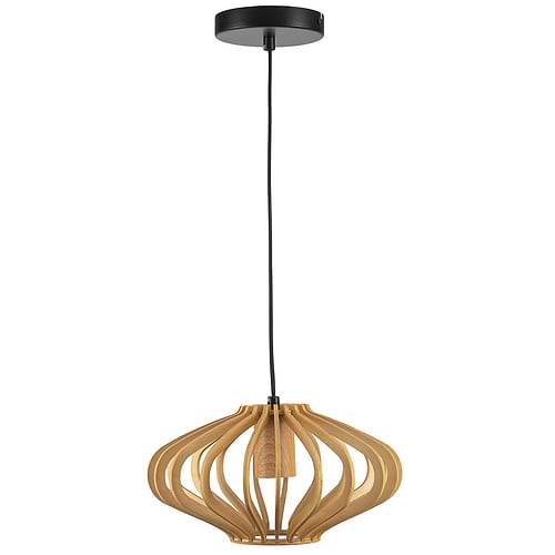 05-HL4543-70. Naturel houten hanglamp