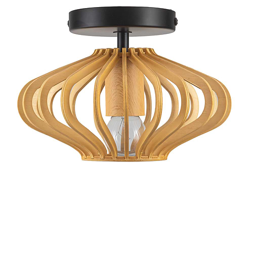 05-PL4544-70. Naturel houten hanglamp