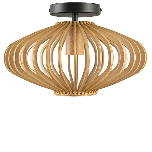 05-PL4545-70. Naturel houten hanglamp