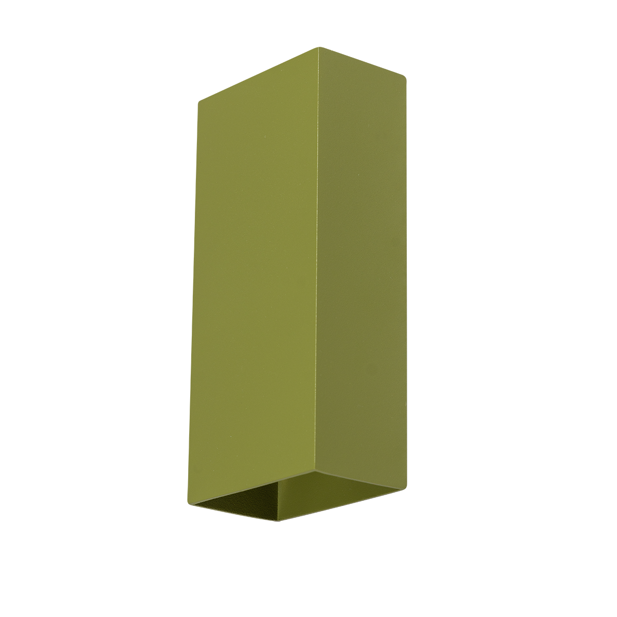 05-WL1330-33. Strakke groene wandlamp serie David van het merk ETH. Er kunnen twee GU10 LED spotjes in de wandlamp. De ene schijnt dan naar boven