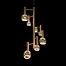 Exclusieve hanglamp Escale-LB045/7 van Leclercq en Bouwman. Armatuur brons. 7-lichts