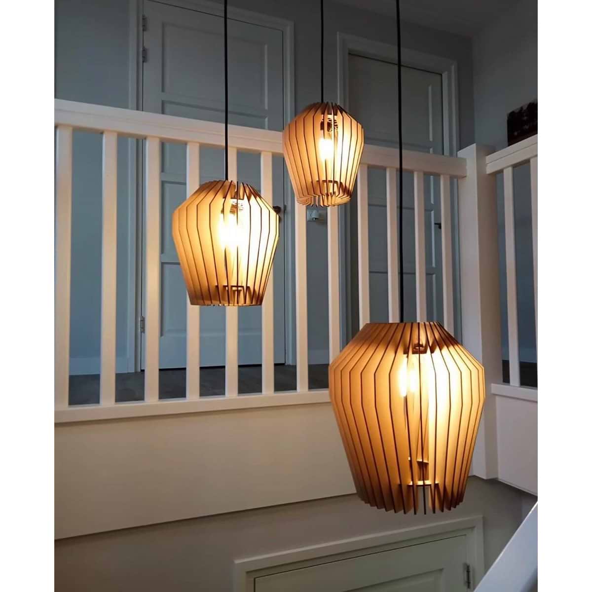 Houten hanglamp