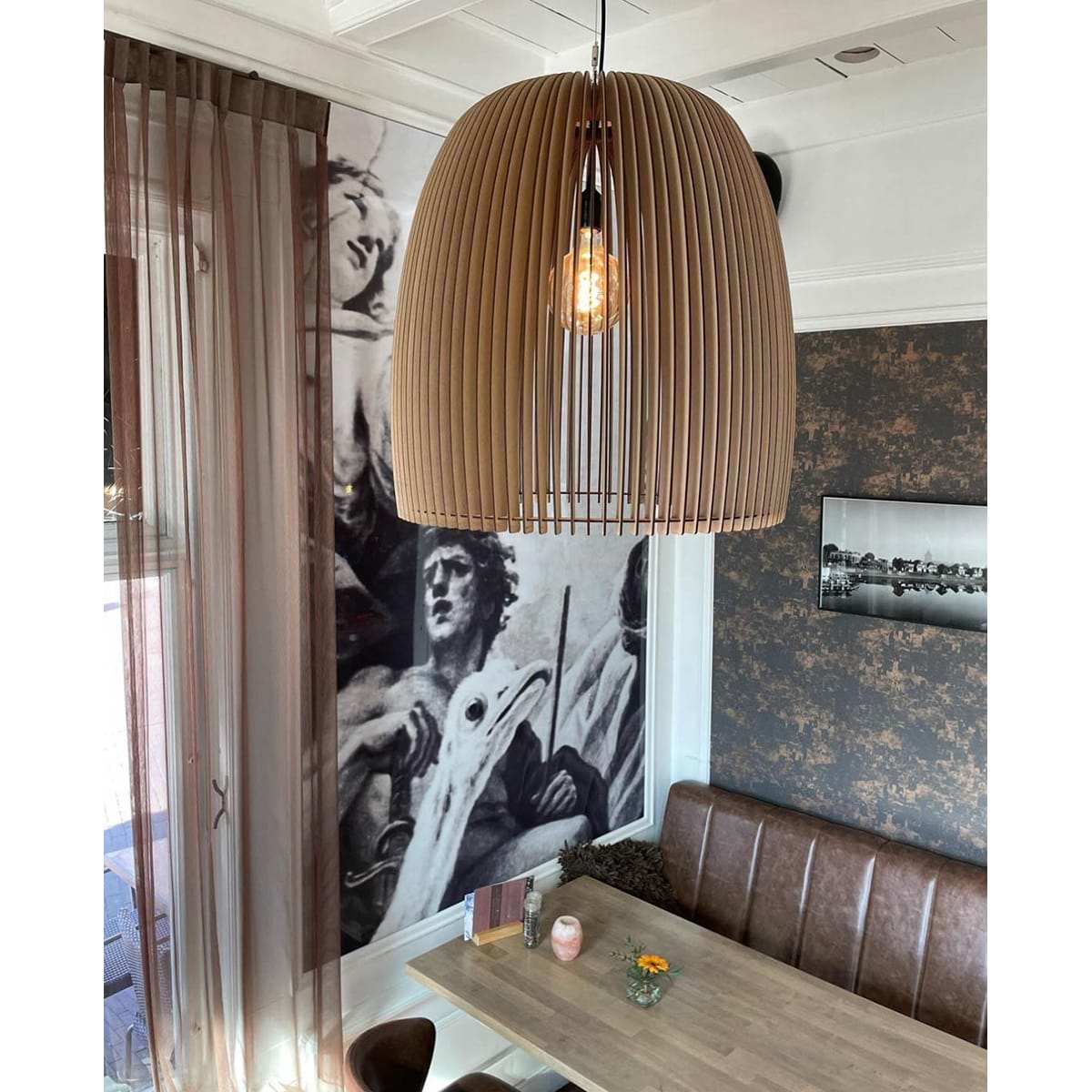 Houten hanglamp