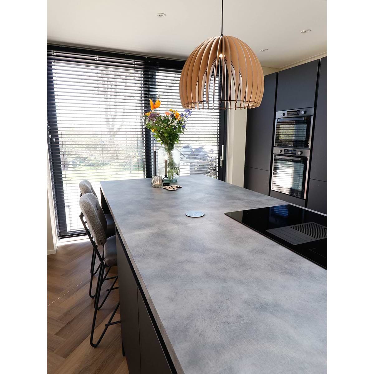 Houten hanglamp