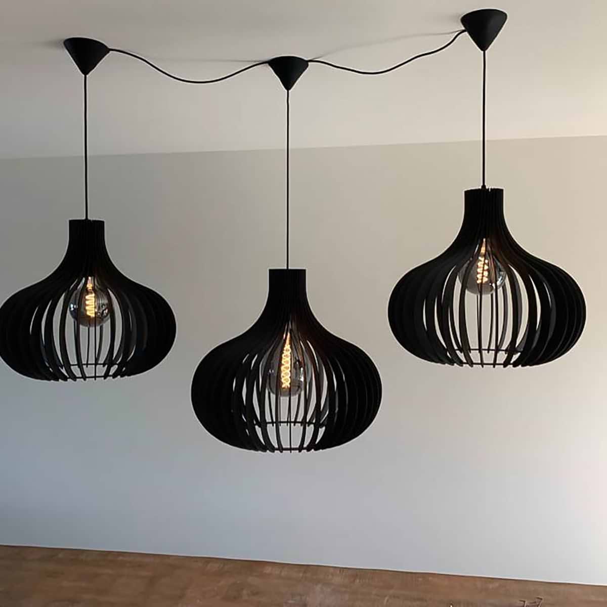 Houten hanglamp