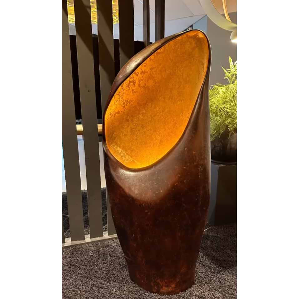LB999/1VL-L-CORTEN-GOLD. Keramische vloerlamp