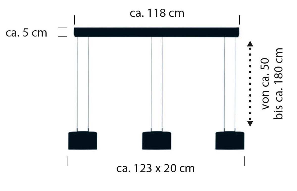 Hanglamp Grand Smoke, 3-lichts. hoogte 50 tot 180 cm (verstelbaar), LED ca. 66 W, dim to warm, vetical dim, BANKAMP. Een zeer exclusieve en geavanceerde hanglamp. Een high-end product van Bankamp.