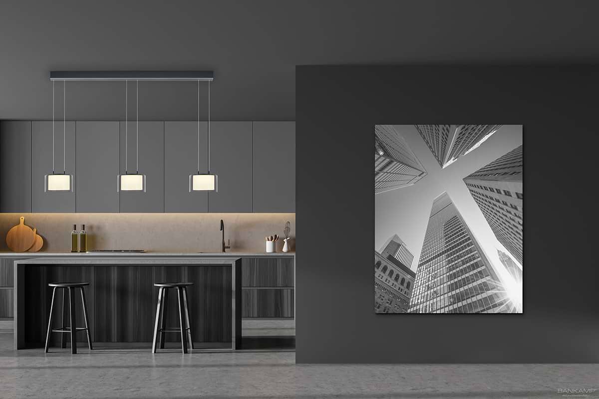 Hanglamp Grand Smoke, 3-lichts. hoogte 50 tot 180 cm (verstelbaar), LED ca. 66 W, dim to warm, vetical dim, BANKAMP. Een zeer exclusieve en geavanceerde hanglamp. Een high-end product van Bankamp.