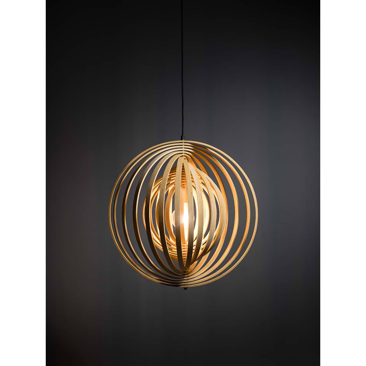 05-HL4540-70. Bijzondere naturel houten hanglamp Woody
