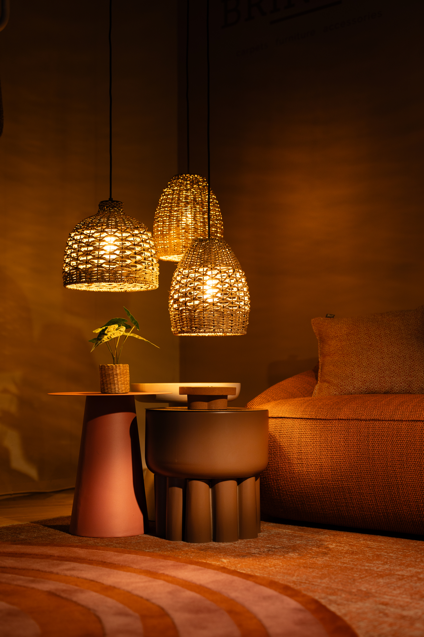 Mooie sfeervolle hanglamp van touw