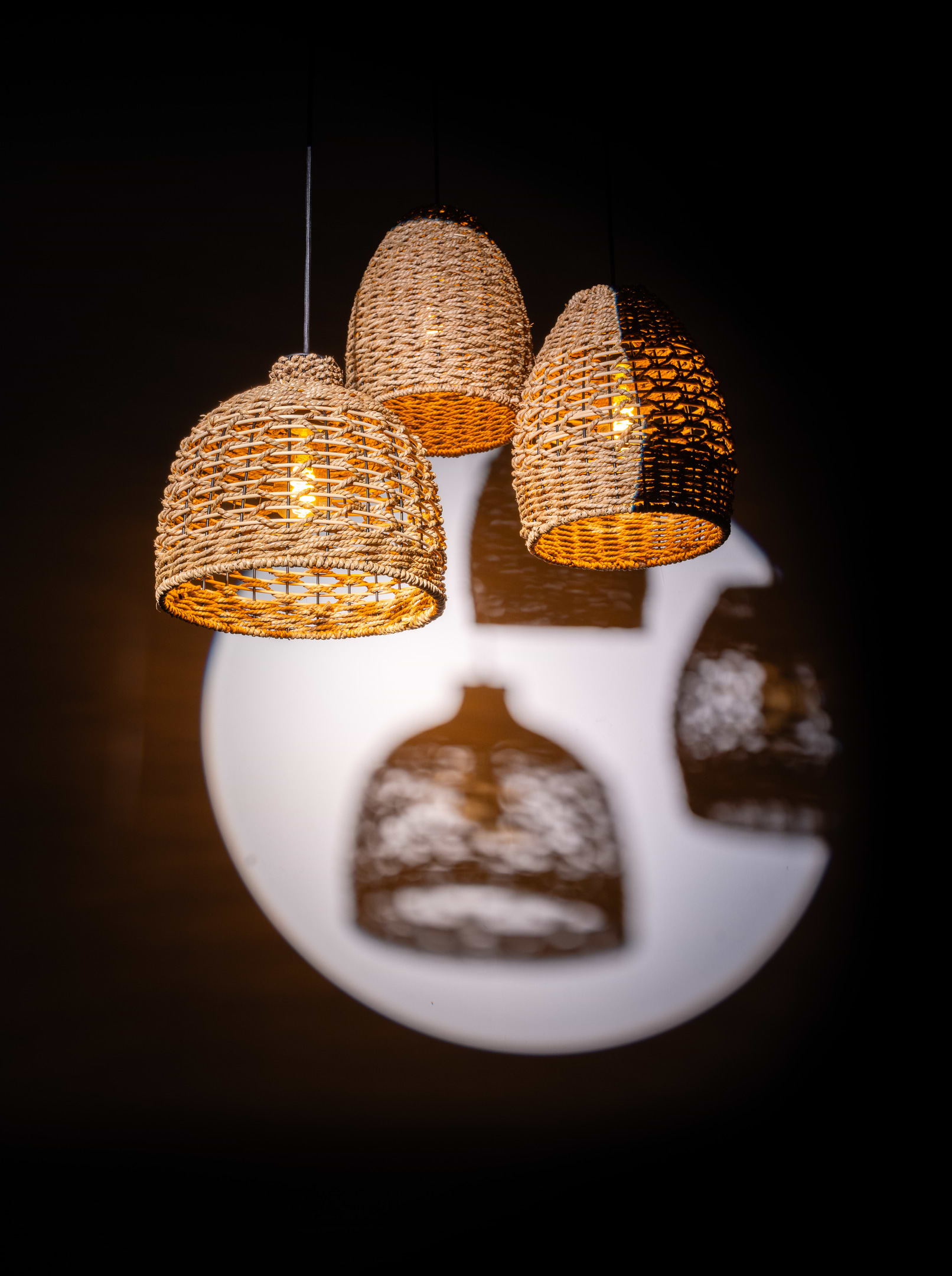 Mooie sfeervolle hanglamp van touw