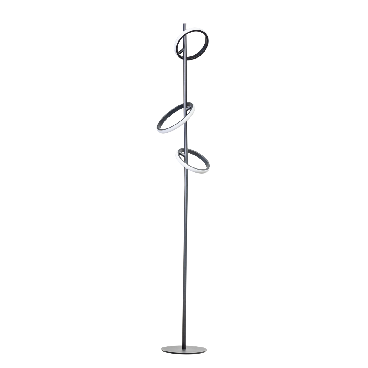Moderne vloerlamp Jaimy met drie led lichtringen. Serie Jaimy