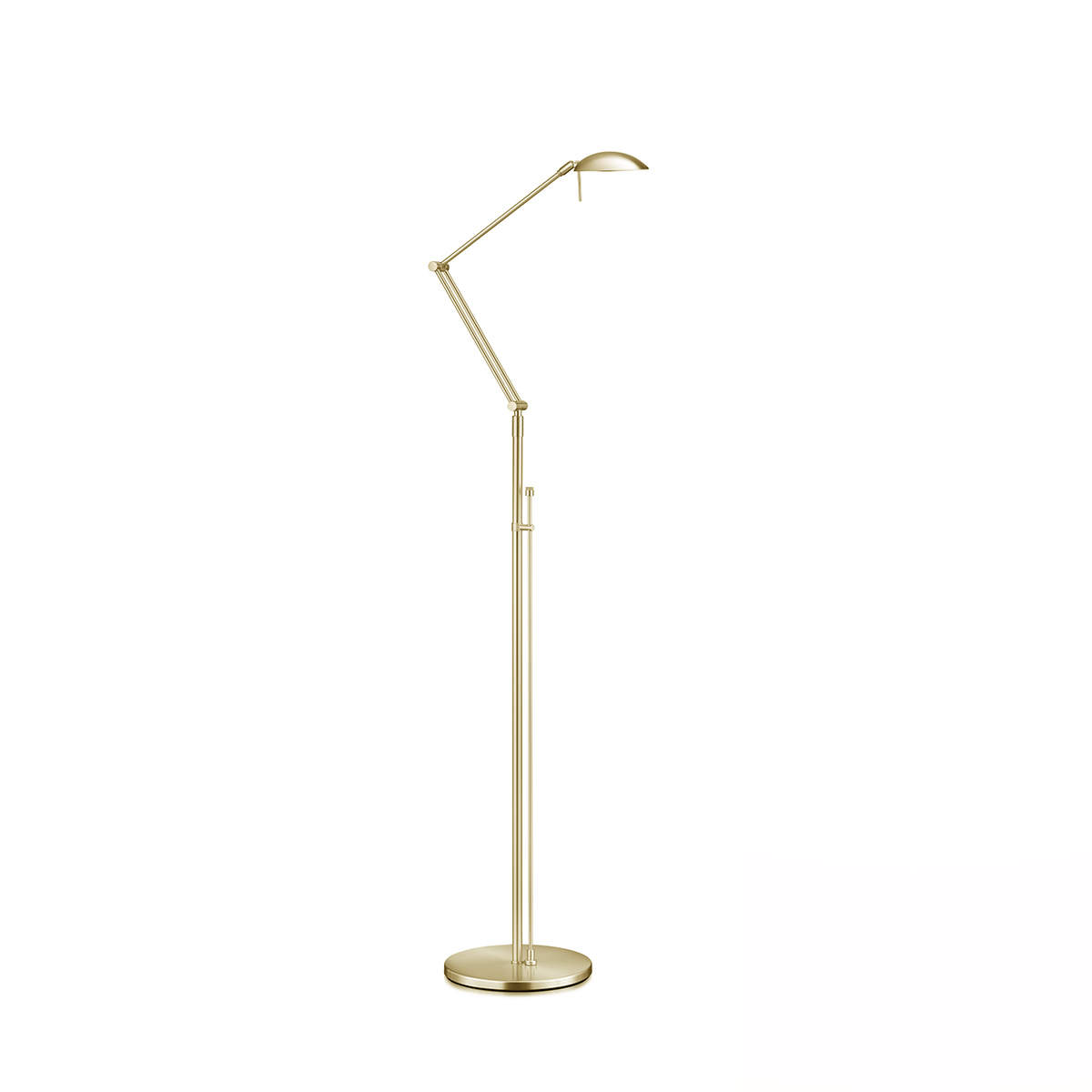 Vloerlamp, leeslamp. Serie: MAIA-S. Kleur: messing mat. Artikelnummer 41.957.03. Duits fabricaat - KNAPSTEIN