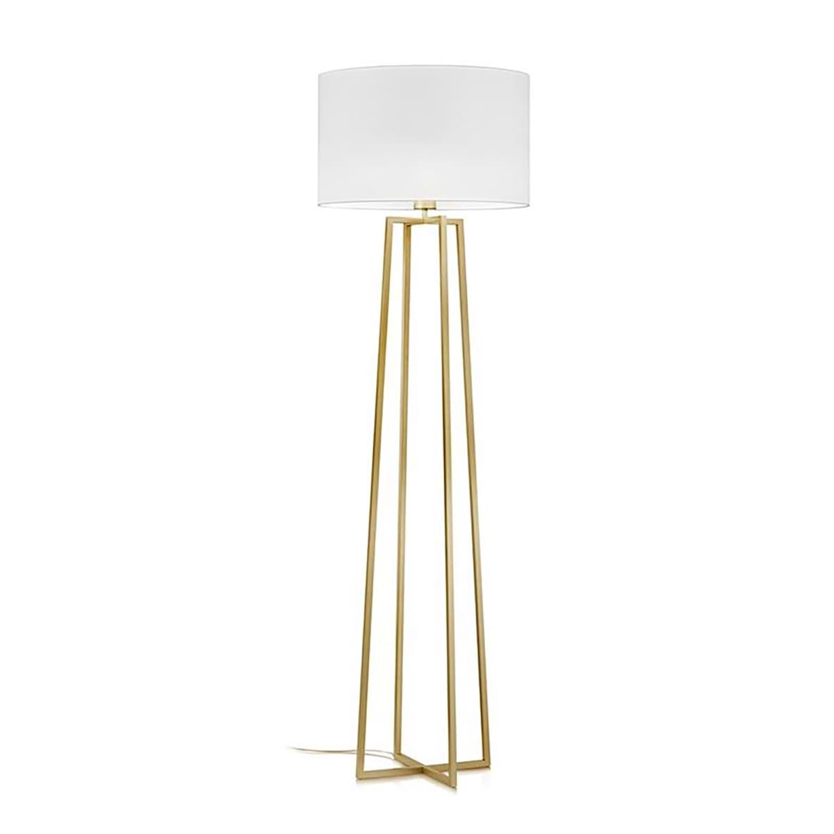 Moderne vloerlamp, 41.976.03-10*, van de Duitse fabrikant Knapstein. Met voetdimmer. Alle lampen van Knapstein zijn van zeer degelijke kwaliteit. Voor meer opties uit de serie: GITA, kunt u de zoekfunctie gebruiken op onze site. Dan ziet u welke andere opties er binnen de serie zijn. Kleur: messing mat. Lampenkap Chintz wit. Aantal lichtpunten: 1. Lichtbron: exclusief. Breedte in mm: 500. Lengte/diepte in mm: 500.