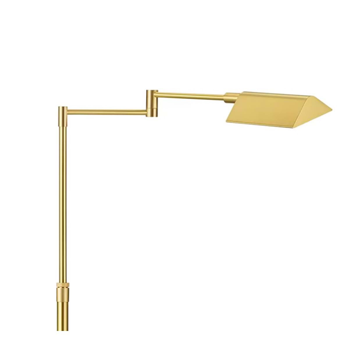 Vloerlamp. Serie: INGA. Kleur: messing gepolijst / mat. Artikelnummer 41.972.02. Duits fabricaat - KNAPSTEIN - Afbeelding 3