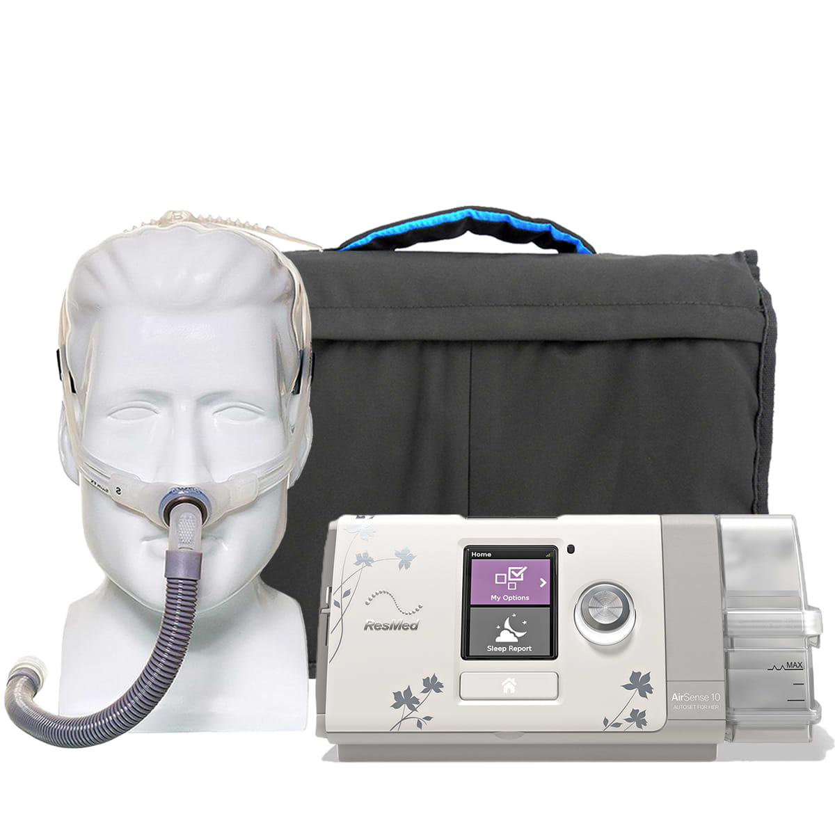 オゾンフリー　エアマスク Kit CPAP AirSense Automático c/ Umidificador + Máscar