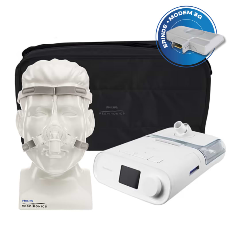 Kit CPAP DreamStation + Umidificador + Máscara Pico -
