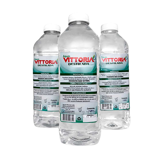 Kit 3 Águas Destiladas 1L - Vittoria 