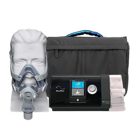Kit CPAP Automático AirSense 10 AutoSet com Umidificador e Máscara Facial AirTouch F20 For Her
