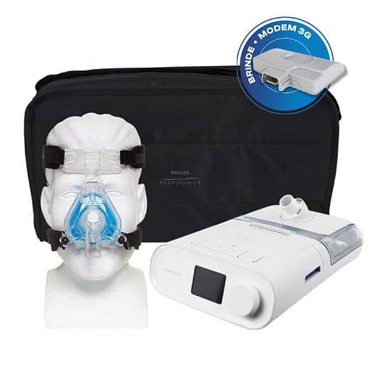 Kit CPAP Auto DreamStation C/ Umidificador e Máscara ComfortGel Blue