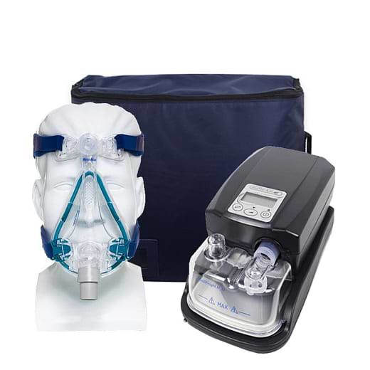 Kit CPAP EcoStar com Umidificador + Máscara facial Mirage Quattro