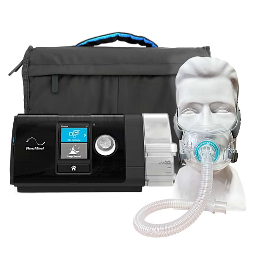 Kit CPAP AirSense 10 com Umidificador + Máscara facial F6 