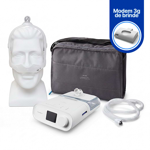 CPAP Automático DreamStation com Umidificador e DreamWear + Traqueia Aquecida