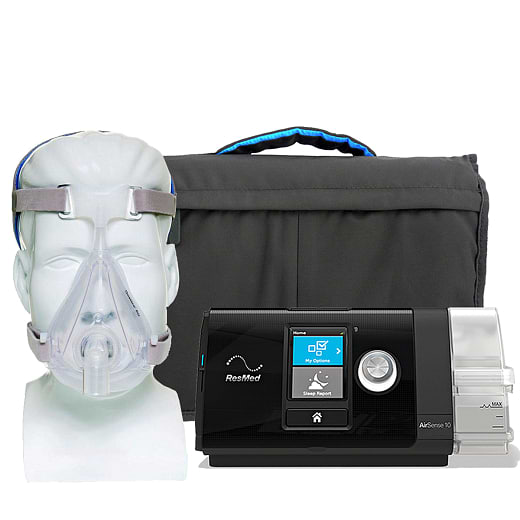 Kit CPAP AirSense 10 com Umidificador + Máscara facial Quattro Air