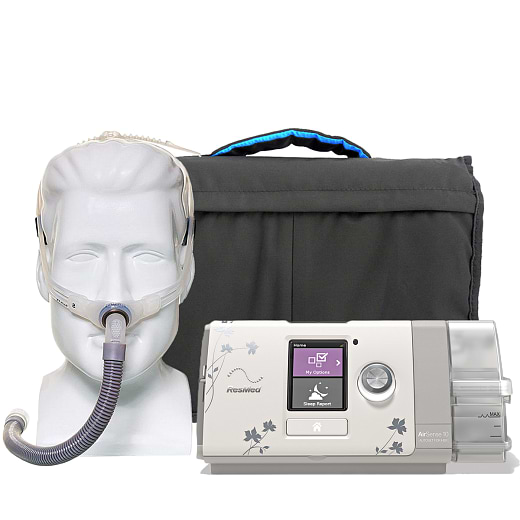 Kit CPAP AirSense S10 + Umidificador + Máscara nasal Swift FX