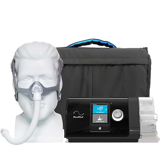 Kit CPAP AirSense 10 AutoSet for Her + Umidificador + Máscara nasal Wisp