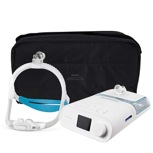 Kit CPAP automático DreamStation + Umidificador + Máscara nasal AirFit P30i