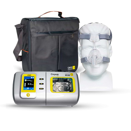Kit CPAP Automático OxyAir com Umidificador + Máscara Nasal Mirage FX