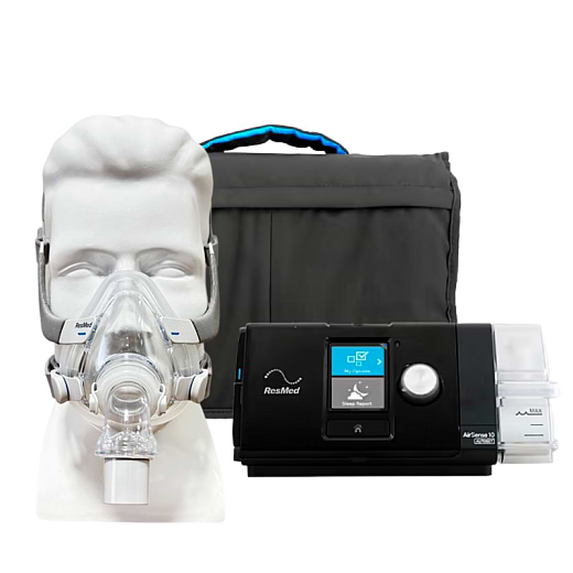 Kit CPAP AirSense 10 AutoSet + Umidificador + Máscara nasal AirFit F20