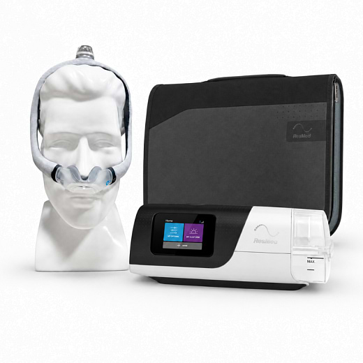 Kit CPAP Automático AirSense 11 AutoSet com Umidificador e Máscara Nasal AirTouch N30i