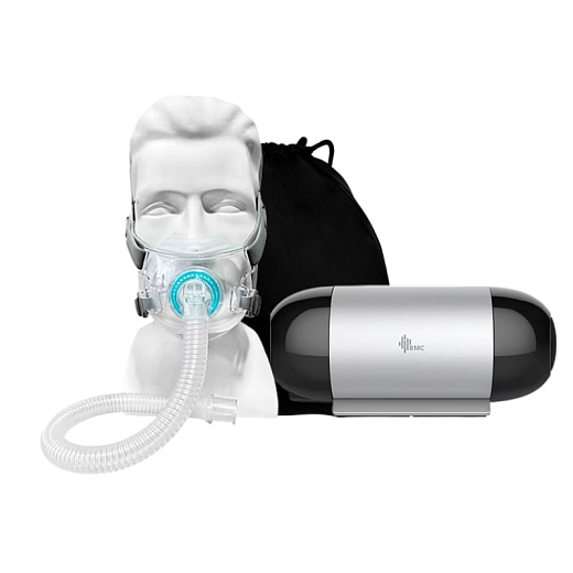 Kit CPAP Automático Portátil Mini M1 e Máscara Facial F6 - BMC