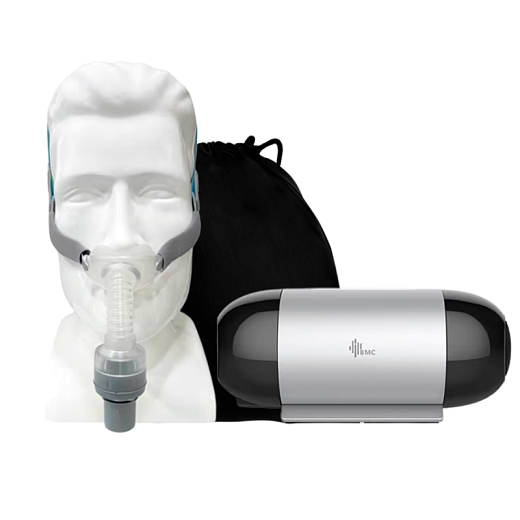 Kit CPAP Portátil Automático Mini M1 e Máscara Nasal P2H BMC