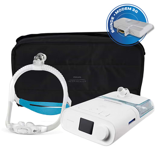 Kit CPAP automático DreamStation + Umidificador + Máscara nasal AirFit P30i