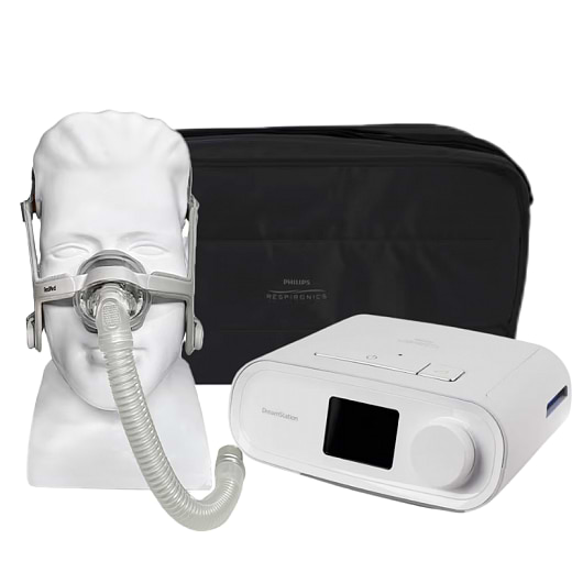 Kit CPAP Automático DreamStation com Máscara Nasal AirTouch N20 Feminina