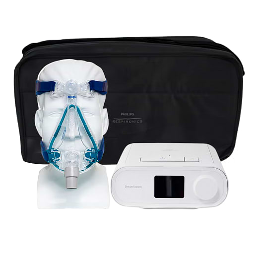 Kit CPAP Automático DreamStation com Máscara Facial Mirage Quattro