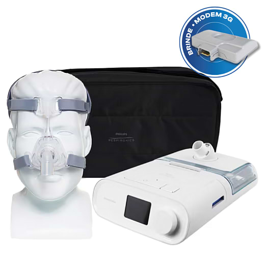 Kit Auto CPAP DreamStation C/ Umidificador + Máscara Mirage FX