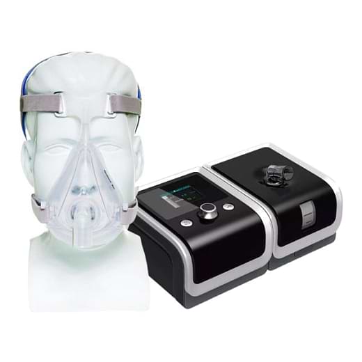 Kit CPAP automático BMC G2 + Umidificador + Máscara Facial Quattro Air 